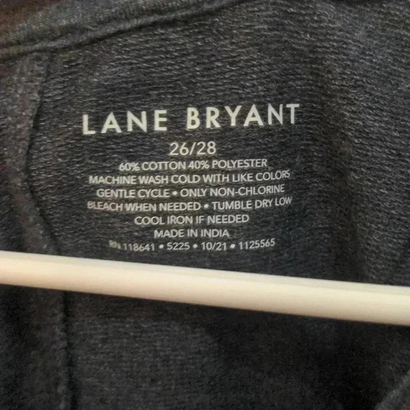 Lane Bryant Gray Crew Neck Banded Bottom Tshirt - Picture 4 of 9